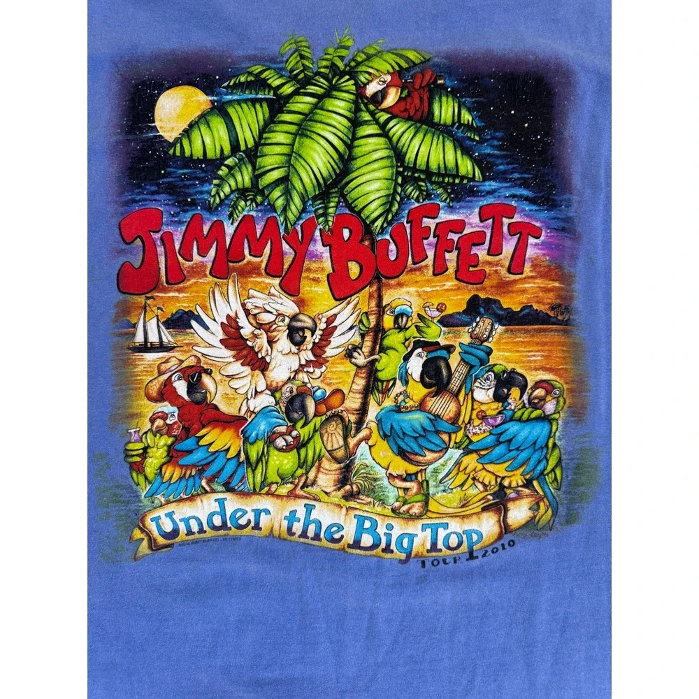 Jimmy Buffett 2010 Under The Big Top Tour T Shirt Margaritaville Parrothead L
